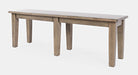 Jofran Prescott Park Dining Bench in Weathered Oak - Holmwood's Furniture & Design Center (Somersworth, NH)