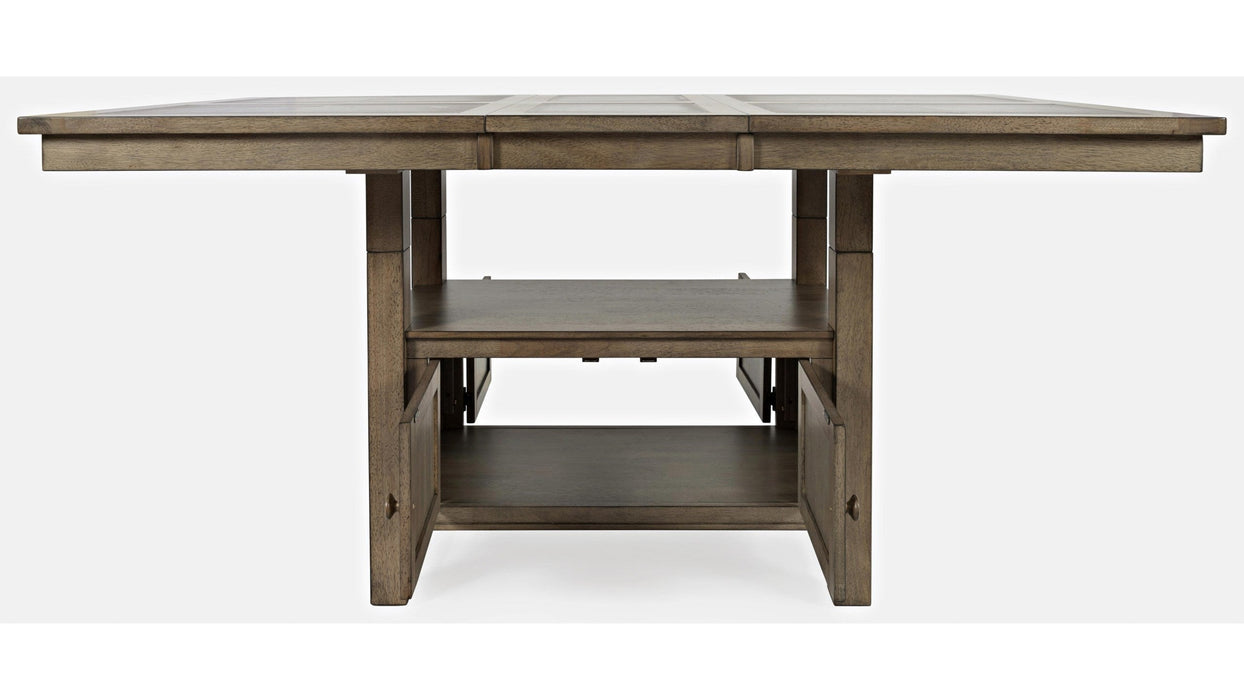 Jofran Prescott Park Extension Storage Dining Table in Weathered OakBKT - Holmwood's Furniture & Design Center (Somersworth, NH)