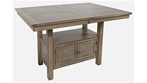 Jofran Prescott Park Extension Storage Dining Table in Weathered OakBKT - Holmwood's Furniture & Design Center (Somersworth, NH)