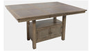 Jofran Prescott Park Extension Storage Dining Table in Weathered OakBKT - Holmwood's Furniture & Design Center (Somersworth, NH)