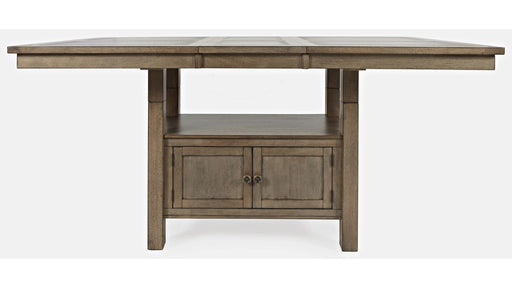 Jofran Prescott Park Extension Storage Dining Table in Weathered OakBKT - Holmwood's Furniture & Design Center (Somersworth, NH)