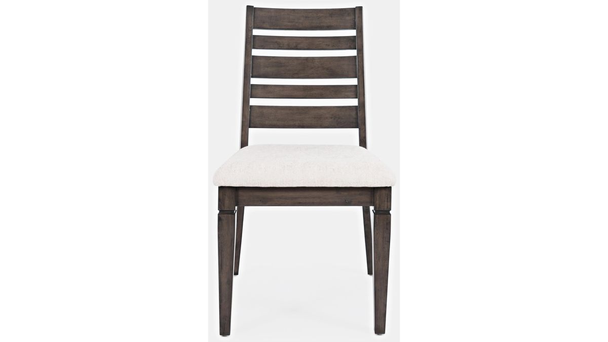 Jofran Lincoln Square Ladderback Chair in Cream/Dark Espresso (Set of 2) - Holmwood's Furniture & Design Center (Somersworth, NH)