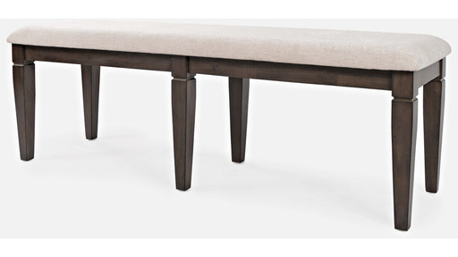 Jofran Lincoln Square Dining Bench in Cream/Dark Espresso - Holmwood's Furniture & Design Center (Somersworth, NH)