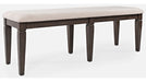 Jofran Lincoln Square Dining Bench in Cream/Dark Espresso - Holmwood's Furniture & Design Center (Somersworth, NH)