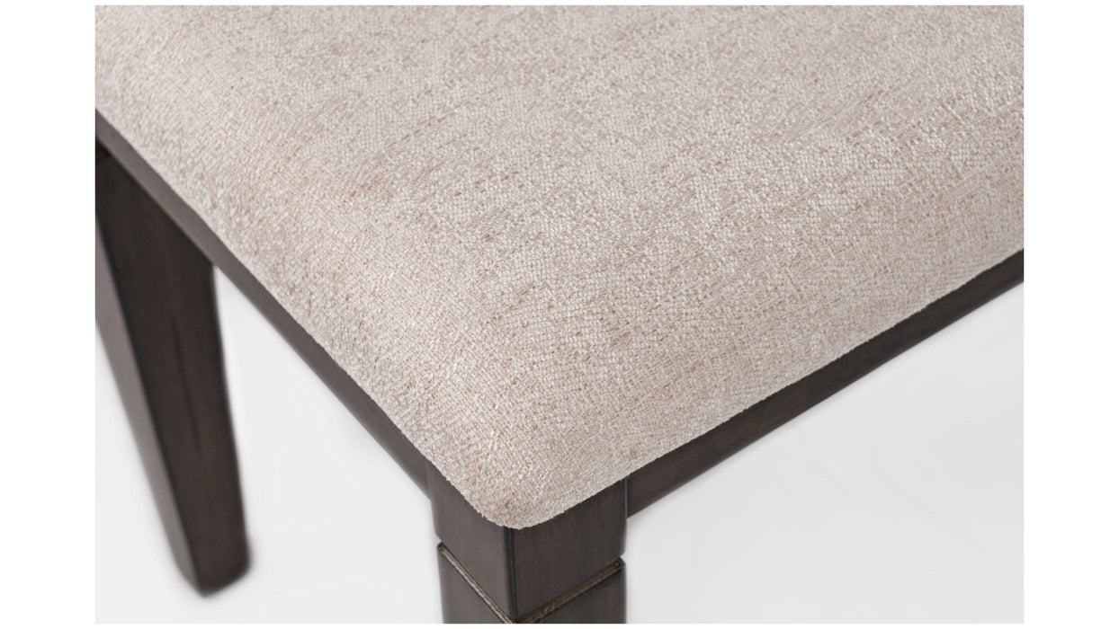 Jofran Lincoln Square Dining Bench in Cream/Dark Espresso - Holmwood's Furniture & Design Center (Somersworth, NH)