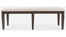 Jofran Lincoln Square Dining Bench in Cream/Dark Espresso - Holmwood's Furniture & Design Center (Somersworth, NH)