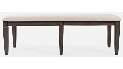 Jofran Lincoln Square Dining Bench in Cream/Dark Espresso - Holmwood's Furniture & Design Center (Somersworth, NH)