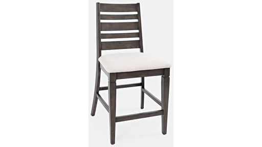 Jofran Lincoln Square Ladderback Stool in Cream/Dark Espresso (Set of 2) - Holmwood's Furniture & Design Center (Somersworth, NH)