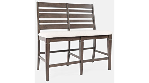 Jofran Lincoln Square Counter Bench in Cream/Dark Espresso - Holmwood's Furniture & Design Center (Somersworth, NH)