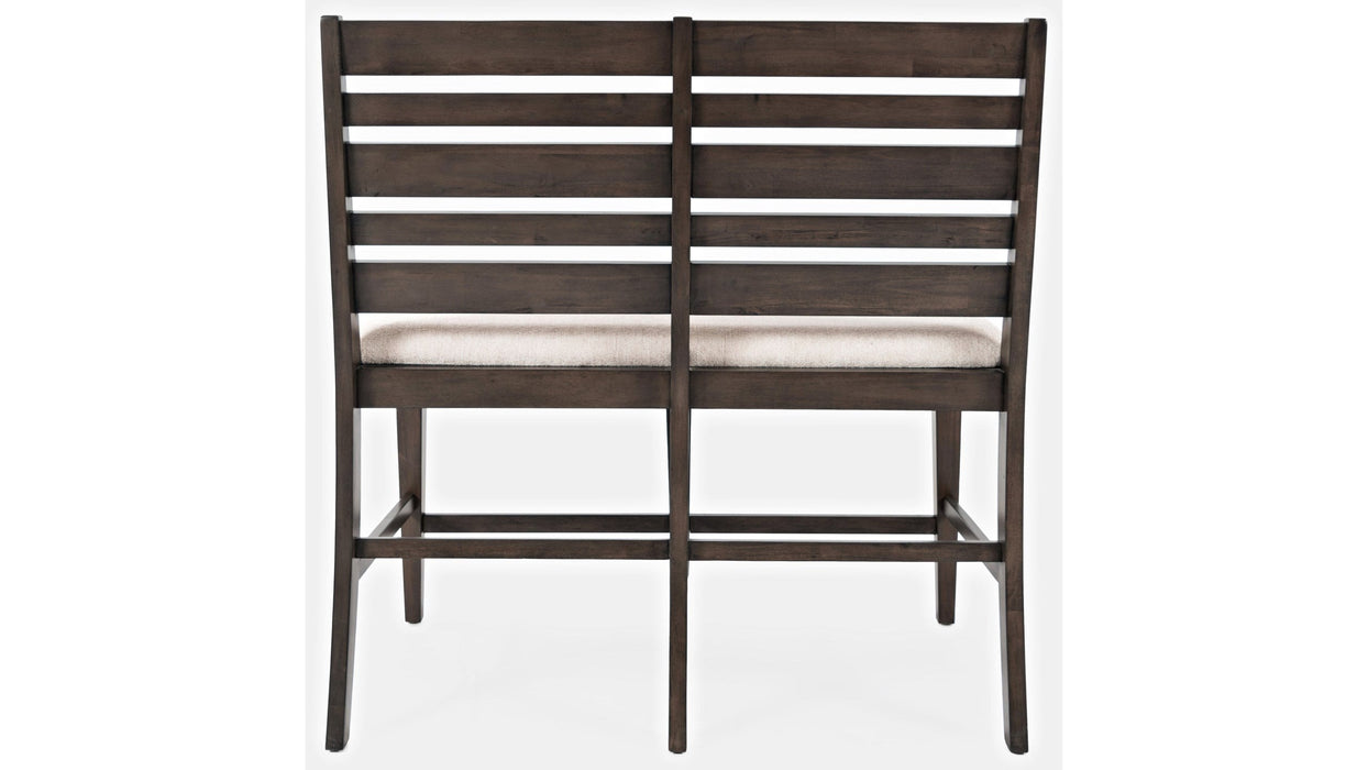Jofran Lincoln Square Counter Bench in Cream/Dark Espresso - Holmwood's Furniture & Design Center (Somersworth, NH)
