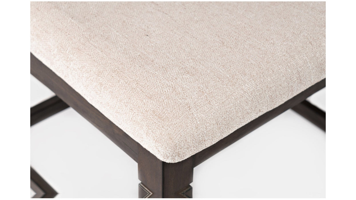 Jofran Lincoln Square Counter Bench in Cream/Dark Espresso - Holmwood's Furniture & Design Center (Somersworth, NH)