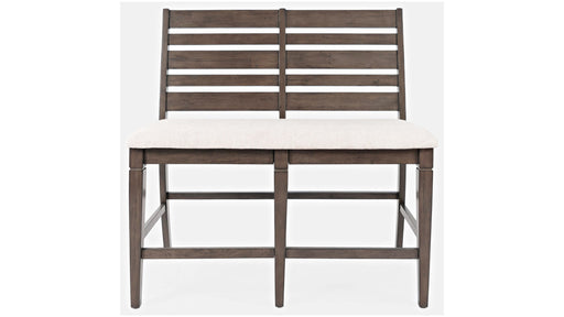 Jofran Lincoln Square Counter Bench in Cream/Dark Espresso - Holmwood's Furniture & Design Center (Somersworth, NH)