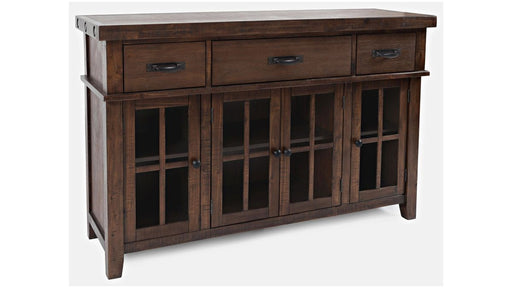 Jofran Mission Viejo 3 Drawer Server in Warm Brown - Holmwood's Furniture & Design Center (Somersworth, NH)