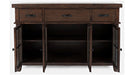 Jofran Mission Viejo 3 Drawer Server in Warm Brown - Holmwood's Furniture & Design Center (Somersworth, NH)