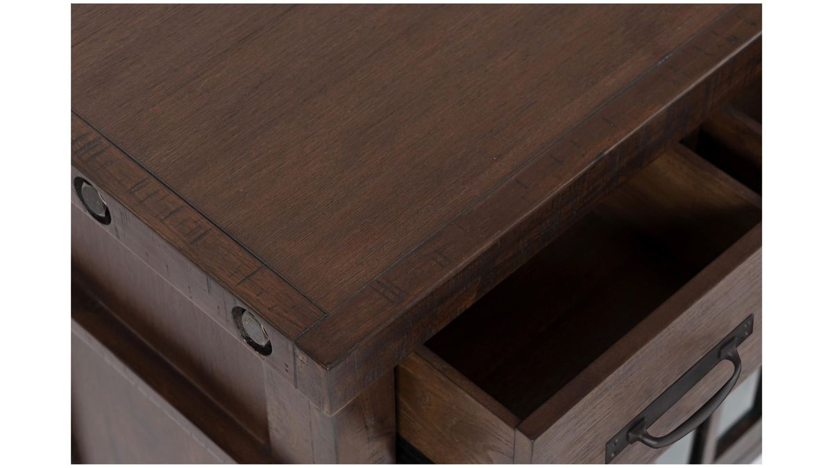 Jofran Mission Viejo 3 Drawer Server in Warm Brown - Holmwood's Furniture & Design Center (Somersworth, NH)