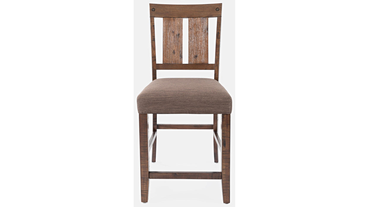 Jofran Mission Viejo Counter Stool in Warm Brown (Set of 2) - Holmwood's Furniture & Design Center (Somersworth, NH)