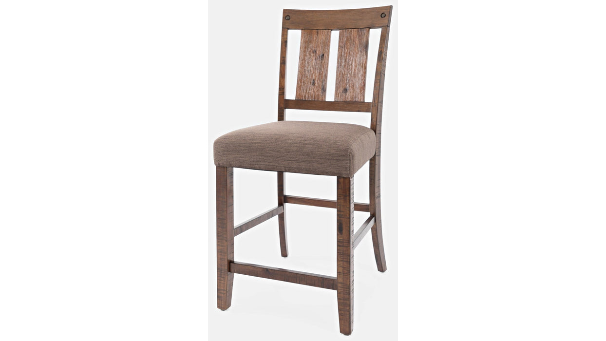 Jofran Mission Viejo Counter Stool in Warm Brown (Set of 2) - Holmwood's Furniture & Design Center (Somersworth, NH)