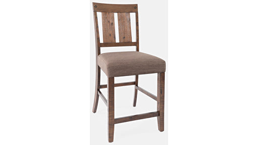 Jofran Mission Viejo Counter Stool in Warm Brown (Set of 2) - Holmwood's Furniture & Design Center (Somersworth, NH)