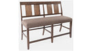 Jofran Mission Viejo Counter Bench in Warm Brown - Holmwood's Furniture & Design Center (Somersworth, NH)