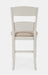 Jofran Dana Point Upholstered Ladderback Stool (Set of 2) in Vintage White - Holmwood's Furniture & Design Center (Somersworth, NH)