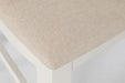 Jofran Dana Point Upholstered Ladderback Stool (Set of 2) in Vintage White - Holmwood's Furniture & Design Center (Somersworth, NH)