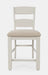 Jofran Dana Point Upholstered Ladderback Stool (Set of 2) in Vintage White image