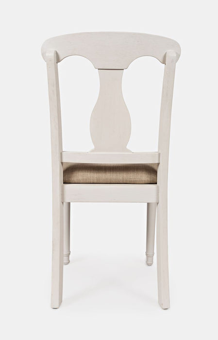 Jofran Grafton Farms Upholstered Farmhouse Desk Chair in Brushed White - Holmwood's Furniture & Design Center (Somersworth, NH)