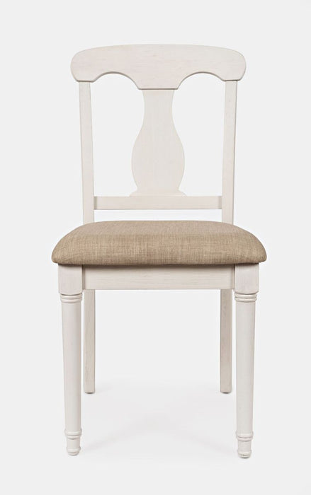 Jofran Grafton Farms Upholstered Farmhouse Desk Chair in Brushed White image
