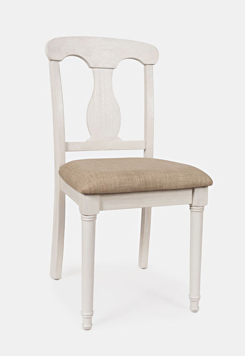 Jofran Grafton Farms Upholstered Farmhouse Desk Chair in Brushed White - Holmwood's Furniture & Design Center (Somersworth, NH)