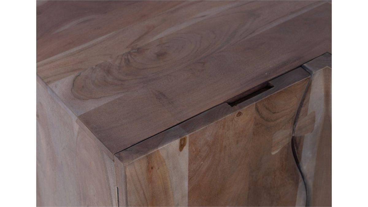 Jofran Nature's Edge 4-Door Sideboard in Slate - Holmwood's Furniture & Design Center (Somersworth, NH)