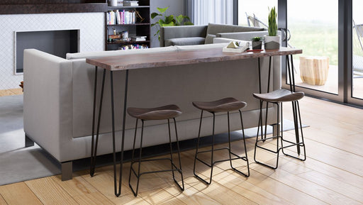 Jofran Nature's Edge Solid Acacia Counter Height Sofa Dining Table in Slate - Holmwood's Furniture & Design Center (Somersworth, NH)