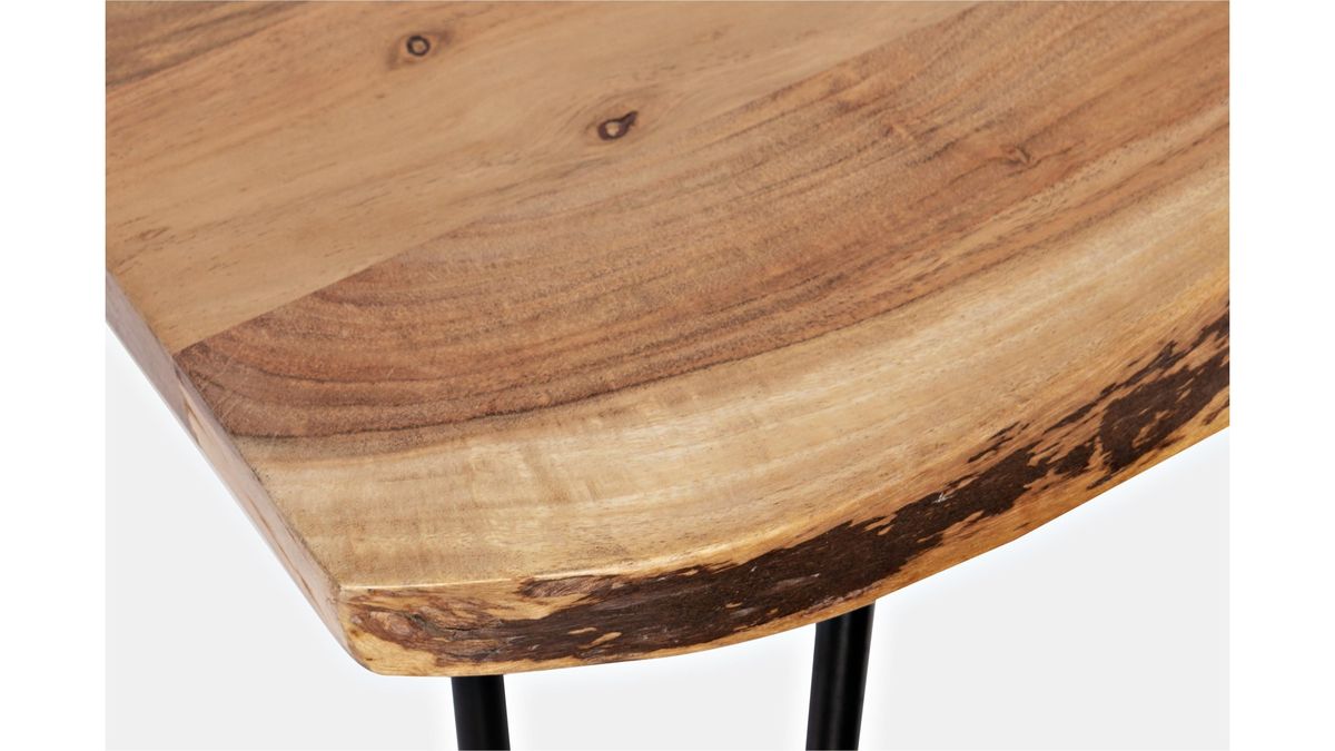 Jofran Nature's Edge 52" Live Edge Counter Height Table in Natural - Holmwood's Furniture & Design Center (Somersworth, NH)