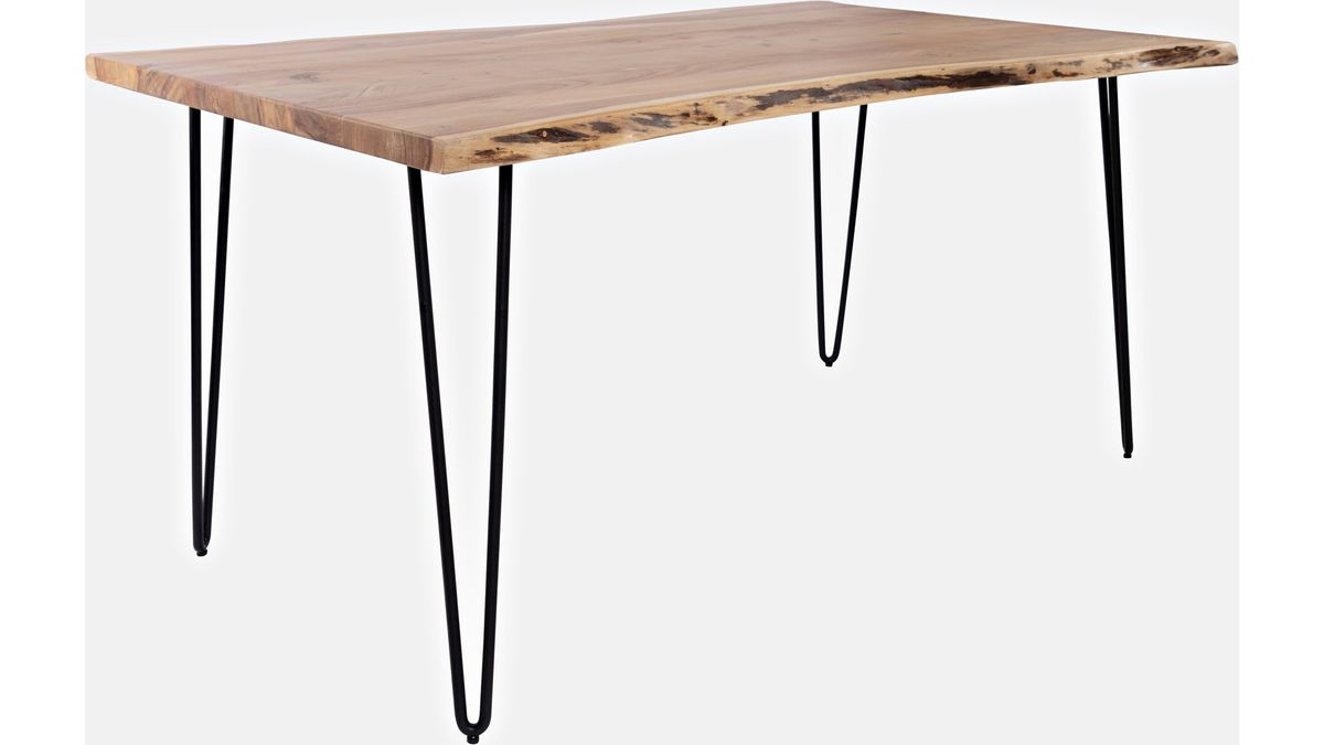 Jofran Nature's Edge 60" Live Edge Dining Table in Natural - Holmwood's Furniture & Design Center (Somersworth, NH)