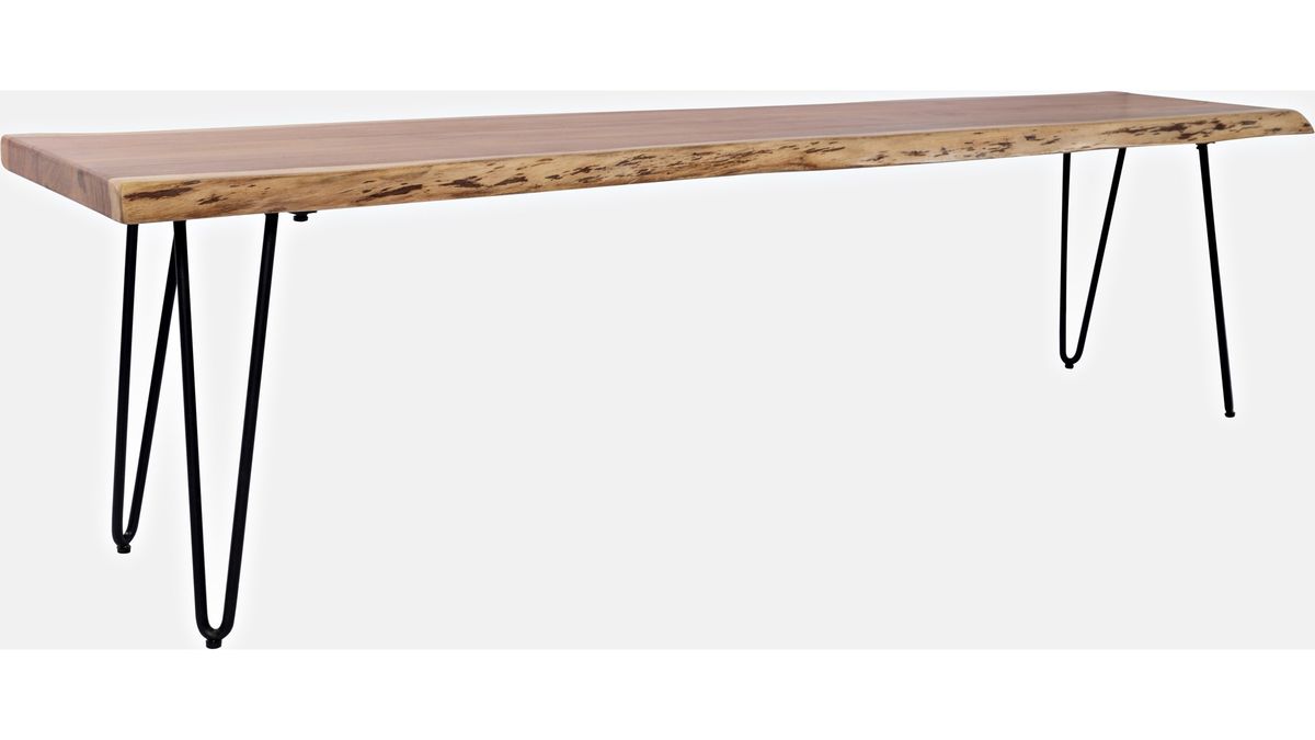 Jofran Nature's Edge 70" Live Edge Bench in Natural - Holmwood's Furniture & Design Center (Somersworth, NH)