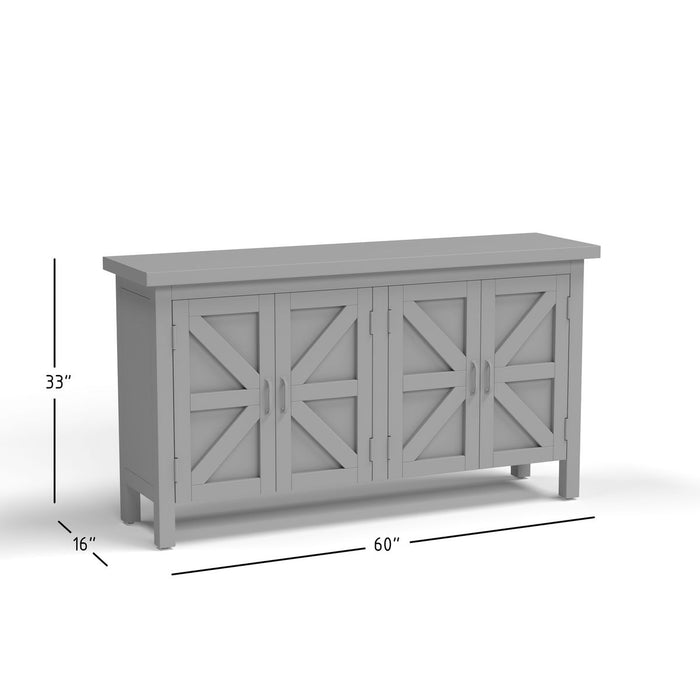 Jofran Eden Prairie Rustic Reclaimed Wood 60" Accent Cabinet in Brown - Holmwood's Furniture & Design Center (Somersworth, NH)