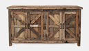 Jofran Eden Prairie Rustic Reclaimed Wood 60" Accent Cabinet in Brown image