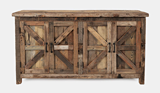 Jofran Eden Prairie Rustic Reclaimed Wood 60" Accent Cabinet in Brown image