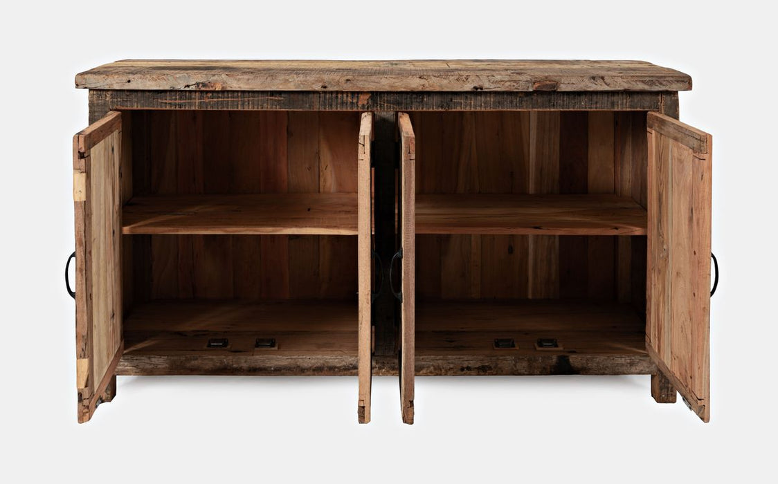 Jofran Eden Prairie Rustic Reclaimed Wood 60" Accent Cabinet in Brown - Holmwood's Furniture & Design Center (Somersworth, NH)