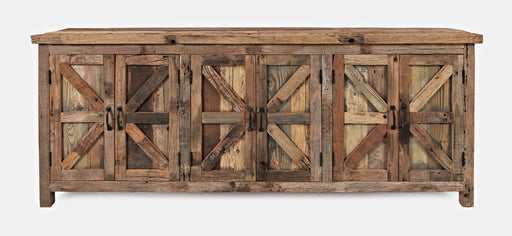 Jofran Eden Prairie Rustic Reclaimed Wood 84" Accent Cabinet in Brown image