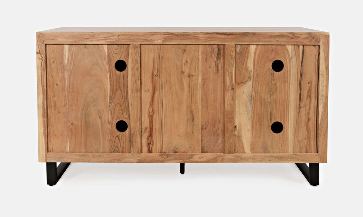 Jofran Geometrix Modern Abstract Cube Style Accent Cabinet in Natural - Holmwood's Furniture & Design Center (Somersworth, NH)