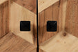 Jofran Geometrix Modern Abstract Cube Style Accent Cabinet in Natural - Holmwood's Furniture & Design Center (Somersworth, NH)