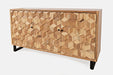 Jofran Geometrix Modern Abstract Cube Style Accent Cabinet in Natural - Holmwood's Furniture & Design Center (Somersworth, NH)