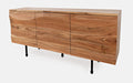 Jofran The Wave Three Door Solid Acacia Hardwood Accent Cabinet in Natural - Holmwood's Furniture & Design Center (Somersworth, NH)