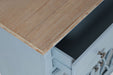 Jofran Aurora Hills Country Wire-Brushed 6 Door Accent Chest in Blue - Holmwood's Furniture & Design Center (Somersworth, NH)
