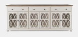 Jofran Aurora Hills Country Wire-Brushed 6 Door Accent Chest in Brushed White image