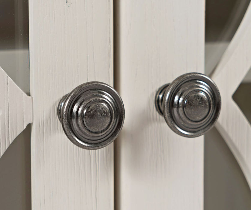 Jofran Aurora Hills Country Wire-Brushed 6 Door Accent Chest in Brushed White - Holmwood's Furniture & Design Center (Somersworth, NH)