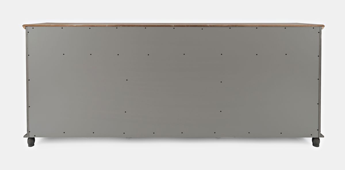 Jofran Aurora Hills Country Wire-Brushed 6 Door Accent Chest in Brushed Grey - Holmwood's Furniture & Design Center (Somersworth, NH)