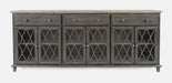 Jofran Aurora Hills Country Wire-Brushed 6 Door Accent Chest in Brushed Grey image