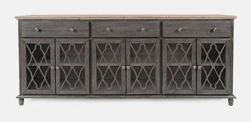 Jofran Aurora Hills Country Wire-Brushed 6 Door Accent Chest in Brushed Grey image