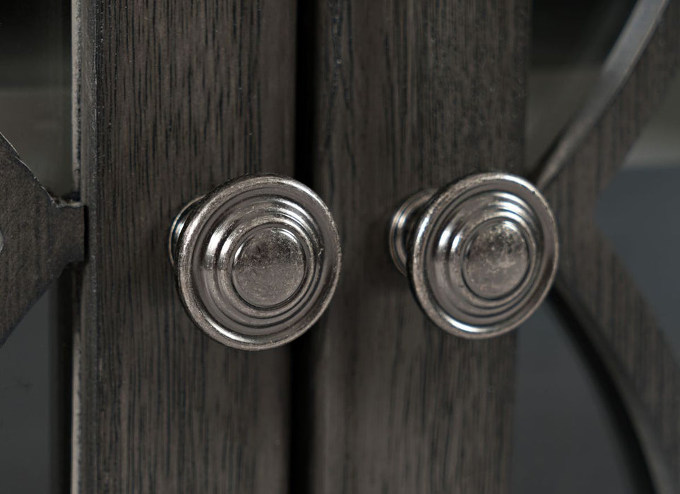 Jofran Aurora Hills Country Wire-Brushed 6 Door Accent Chest in Brushed Grey - Holmwood's Furniture & Design Center (Somersworth, NH)